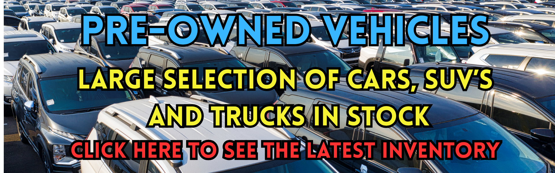 Pre owned vehicles Jan 2026 banner